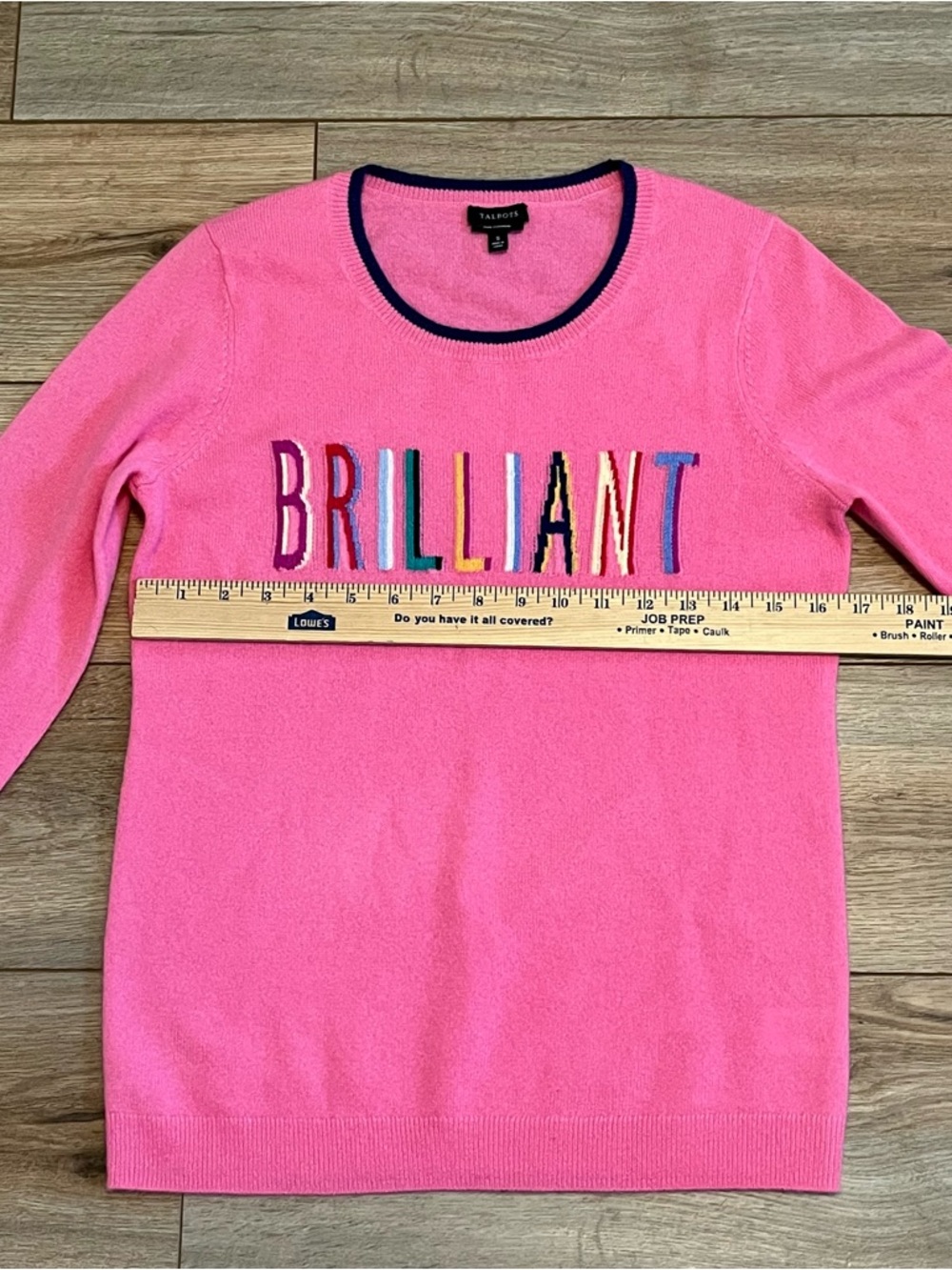 Talbots Pure 100% Cashmere Sweater SZ Small Pink Brilliant Soft Cozy Top - Picture 5 of 10